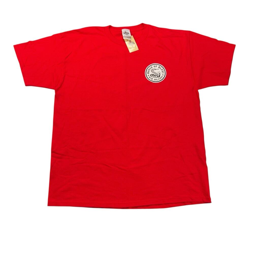 House Of Blues New Orleans Hurricane Relief T Shirt Size XL Red NWT!